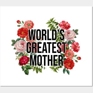 world's Greatest Mother, Vintage Floral Posters and Art